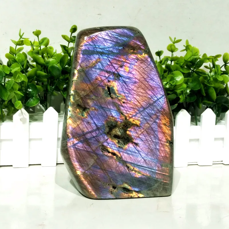 5A+ Natural  Stone Purple Labradorite Crystal Freeform Ornaments Room Decor Home Witchcraft Chakra Spiritual Reiki Healing