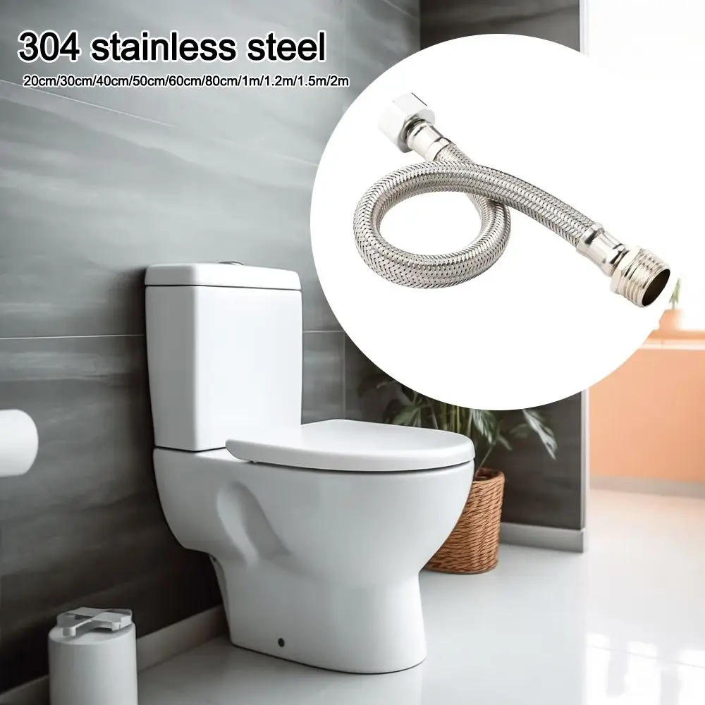20-200CM Length Flexible Shower Hose Internal Threaded External Threaded Braided Hose Stainless Steel Adjustable Length