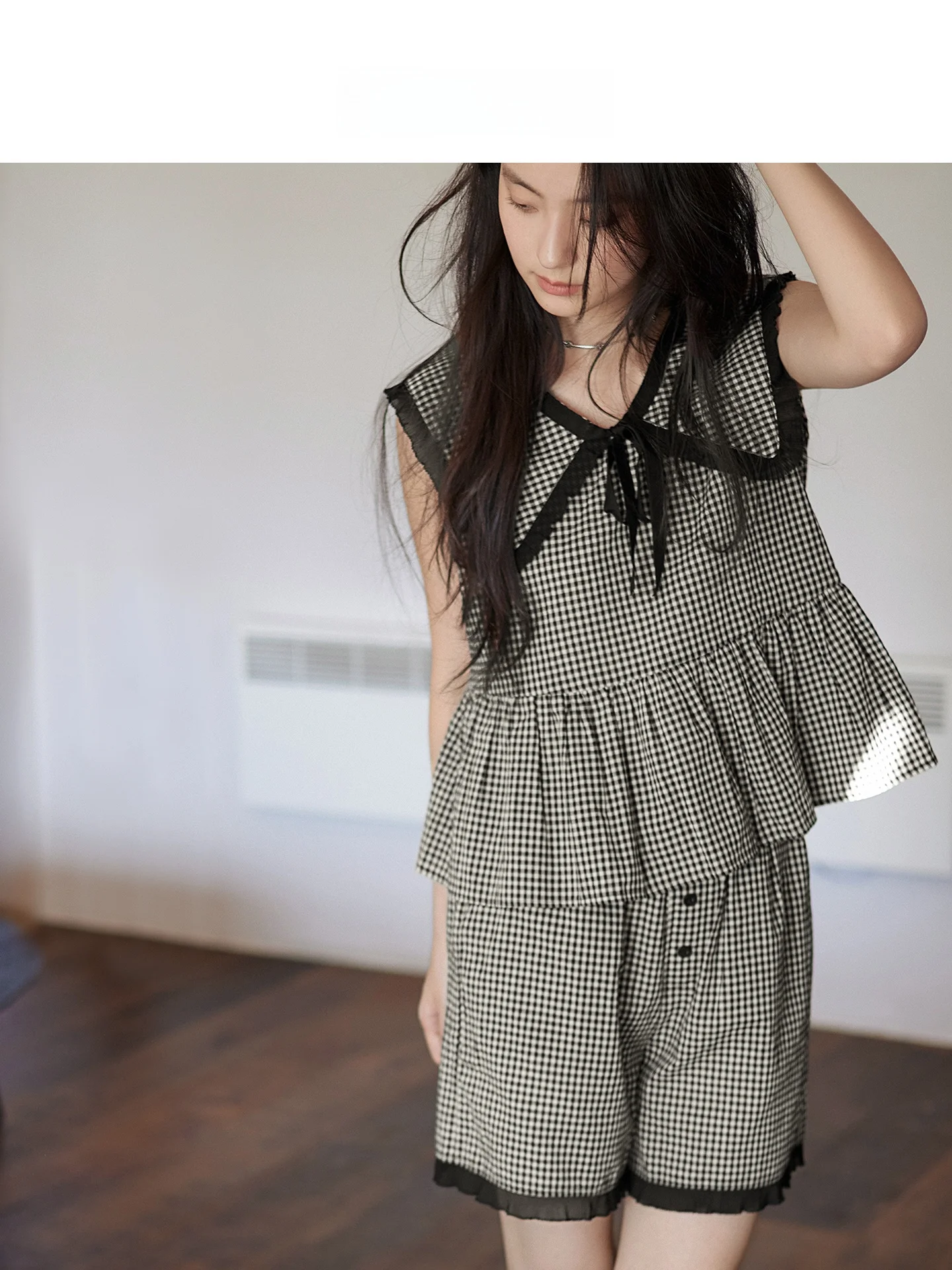 women's-summer-cool-feeling-modal-cotton-sleeveless-doll-collar-casual-wearable-sleepwear-set-comfortable-breathable-home-clo