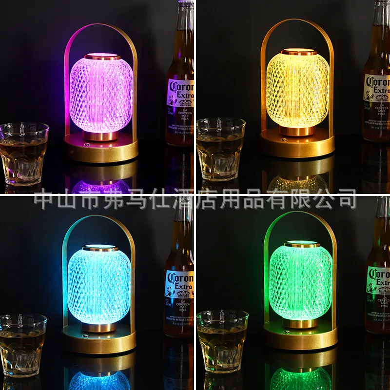 

Трансграничная настольная лампа, украшение, обеденная настольная лампа, бар, ресторан, прозрачный бар, окружающий свет, уличный ночник для кемпинга