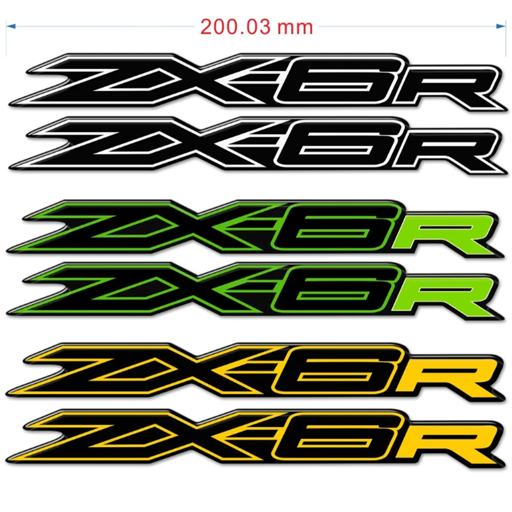 Motorcycle For Kawasaki Ninja ZX6R ZX 6R ZX-6R 3D Stickers Decals Protector Tank Pad Gas Fuel Oil Kit Knee Fish Bone