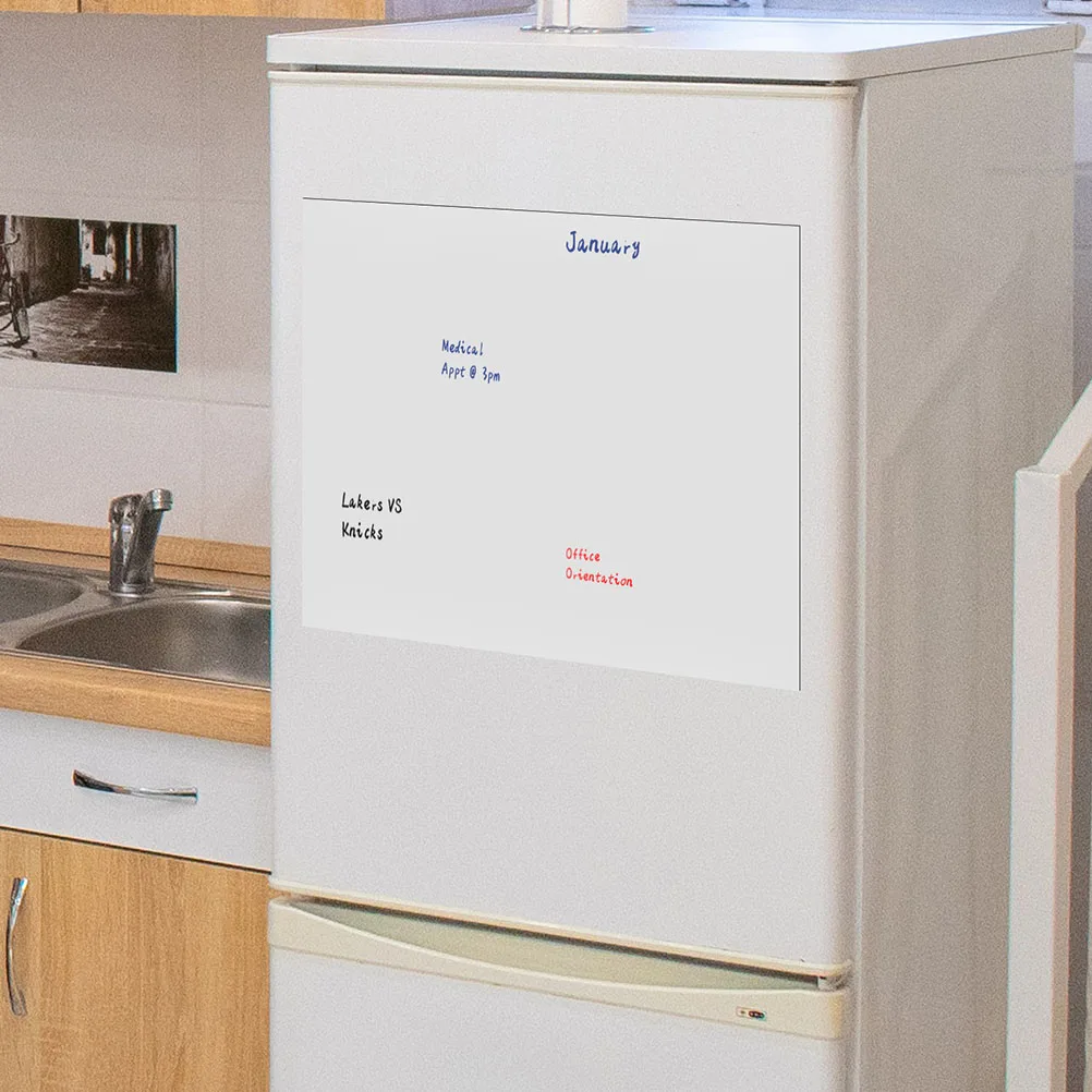 

Magnetic Dry Erase Board for Fridge Strong Hold on Flat Curved Surfaces Reusable Writing Board for Notes to Do Lists Schedules