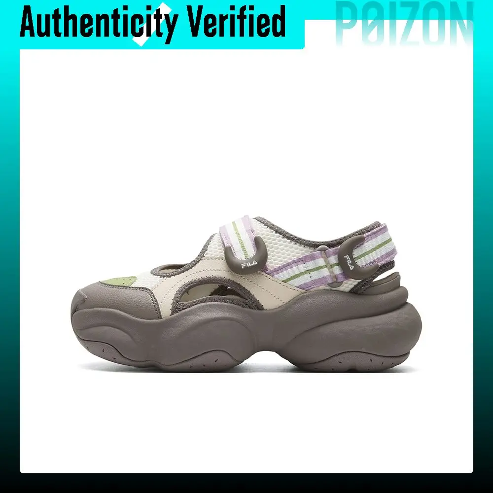 FILA BAGEL SANDAL Lightweight Height Increasing Breathable River Trekking Shoes Women's Micro White/Misty Purple F12W622401FWM