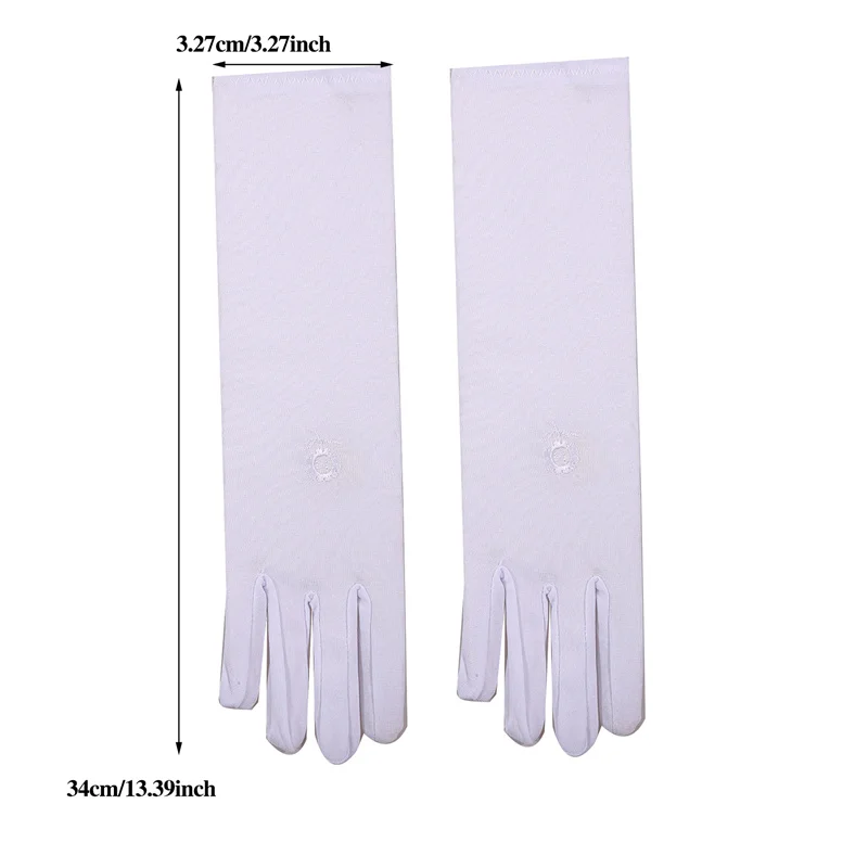 Long Women\'s Gloves Mid Length Sun Protection Gloves Spring Summer Elastic Breathable All Finger Gloves Anti-slip Driving Gloves