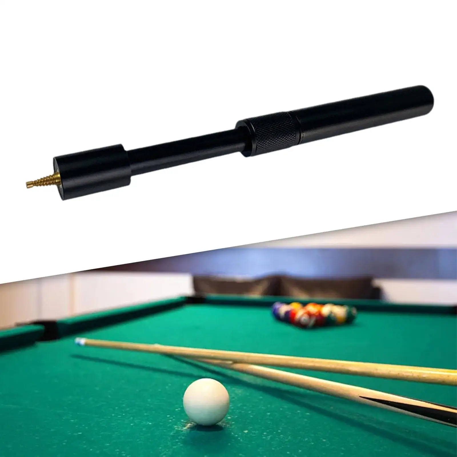 

Telescopic Pool Cue Extender Metal Billiards Extension Holder for Pool Stick Billiards Accessory Set