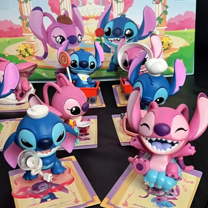 Disney Stitch The Playdate Series Blind Box Toys Guess Bag Mystery Box Mistery Caixa Anime Figure Surpresa Cartoon Gift Toys