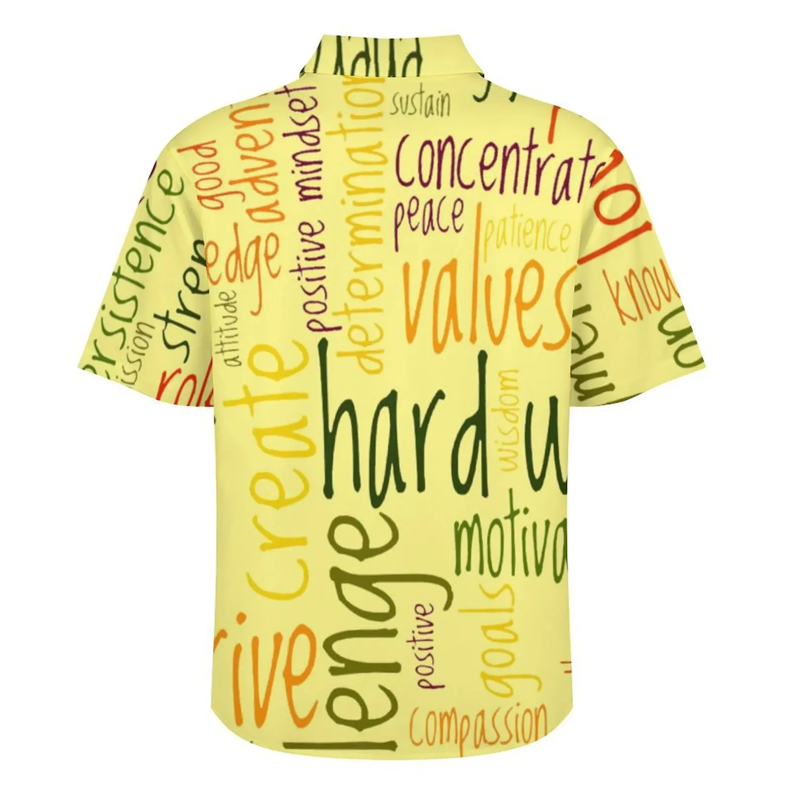 Camisa de verano con letras y letras para hombre, camisa informal de manga corta con palabras motivadoras, estilo Harajuku, talla grande 6XL