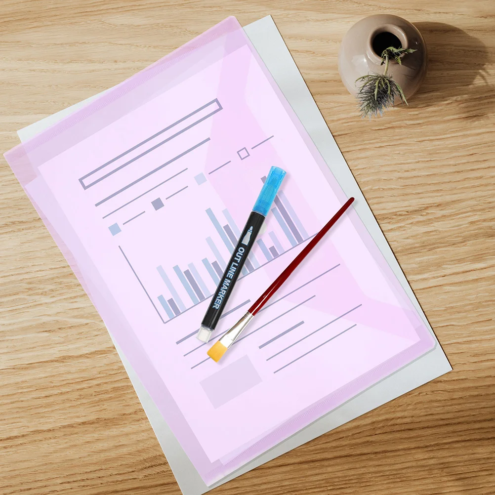 

8Pcs Document Organizer Bags Transparent PP Plastic File Folder Storage Pockets Button Design Office Supplies Document Holder