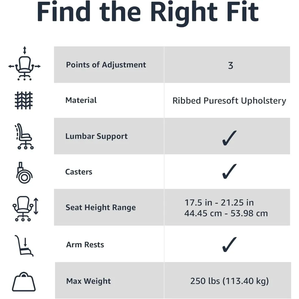 Chaise de travail de bureau moderne avec accoudoirs, dossier haut, réglable, soutien lombaire, roulement à 360 chocs, 330 lb, bureau exécutif
