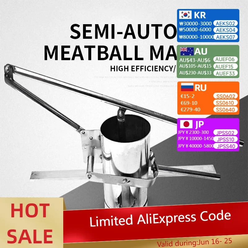 

Multifunctional Meatball Machine Ball Forming Machine Food Processor Kitchen Equipment Faster Save Time Cooking Tools