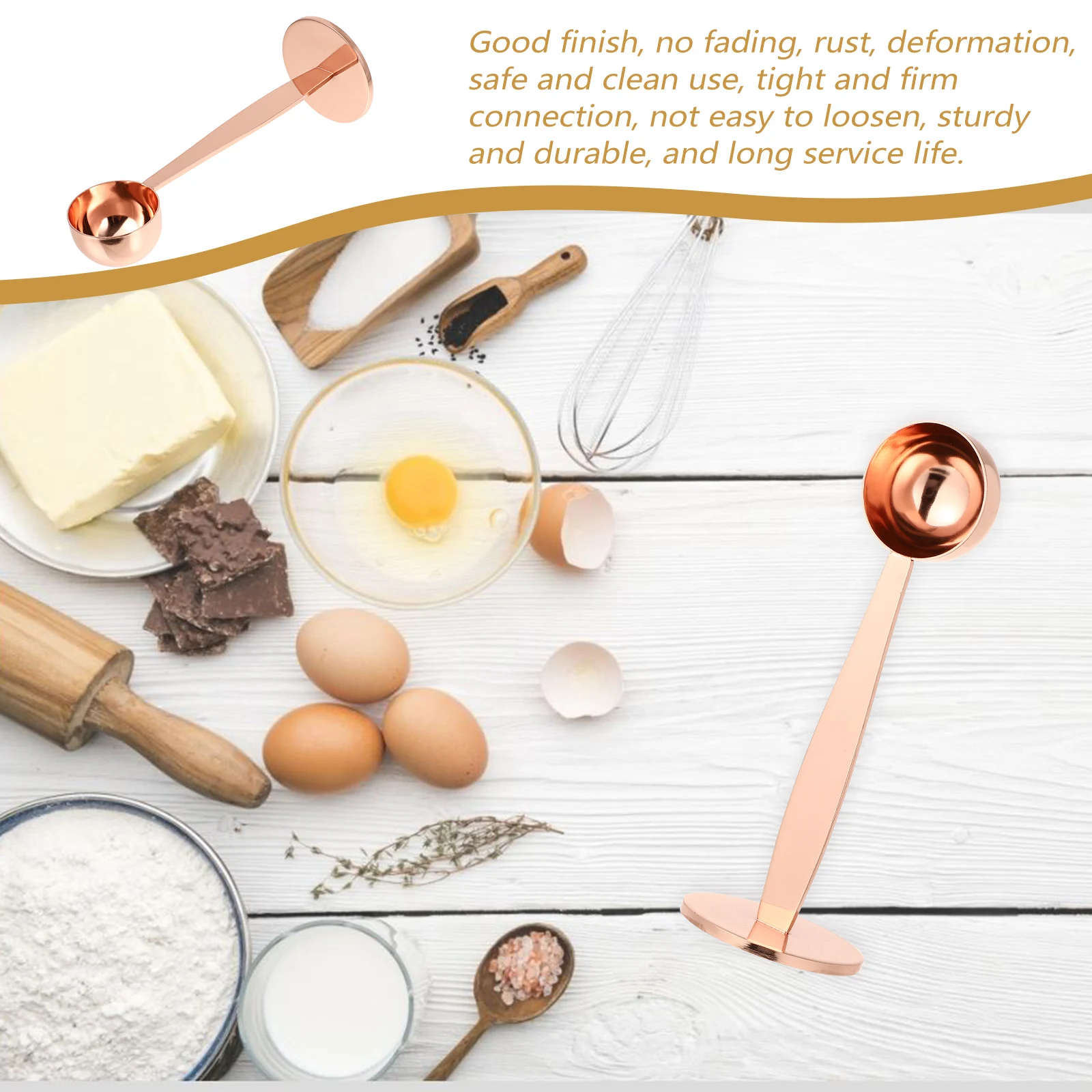 

2 Pcs Coffee Spoon Measuring Cup Powder Press Espresso Scoop Measure Cups Shaped for Ground Tool