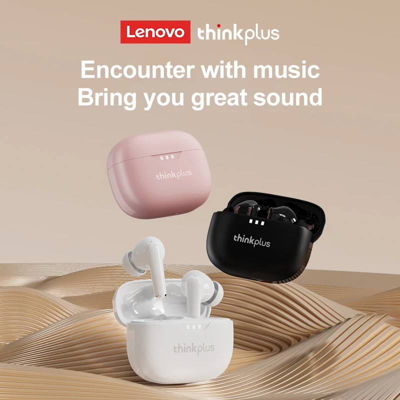 Lenovo lp3 pro tws sem fio bluetooth 5.3 fones de ouvido alta fidelidade som redução ruído jogos esportes fone com microfone