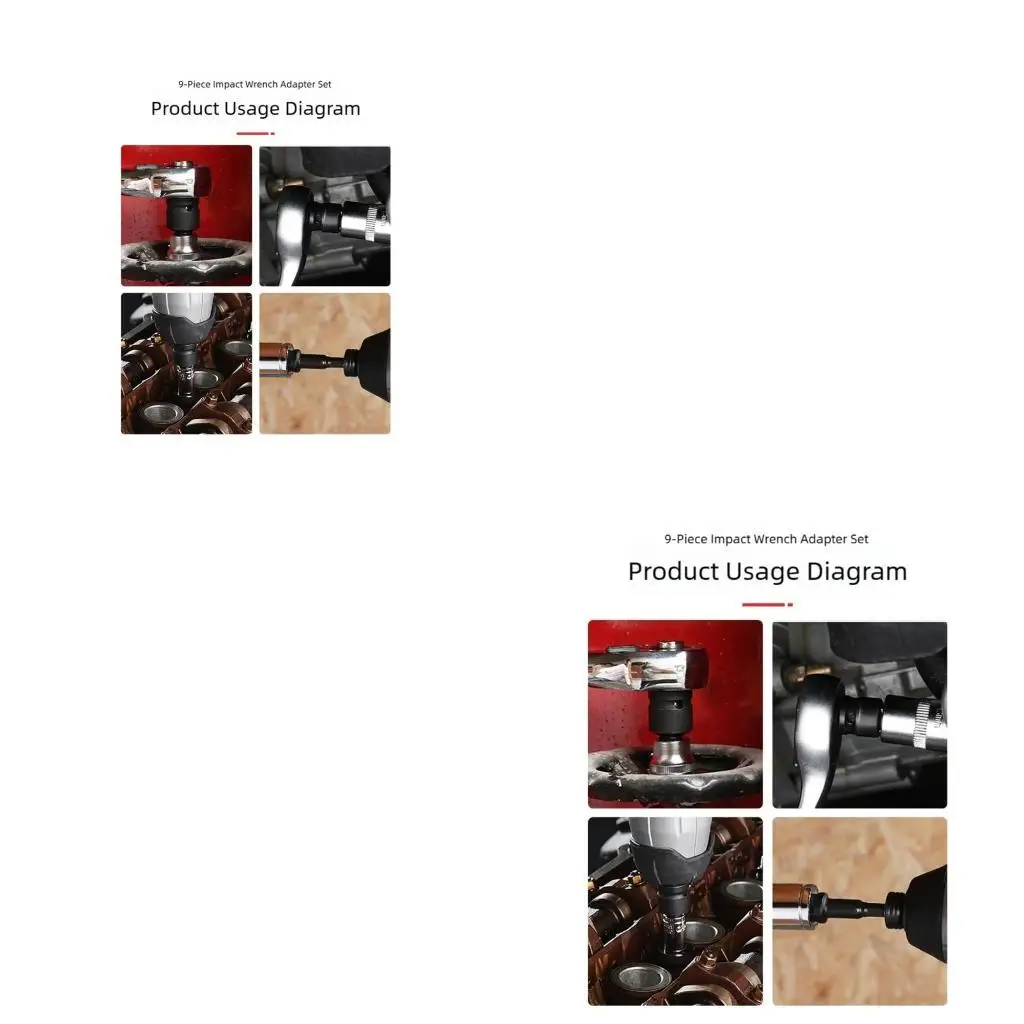 

652F Professional Impacts Wrench Converter Adapter Suitable For Multiple Socket Size Enhancing Efficiency In Repair Tasks