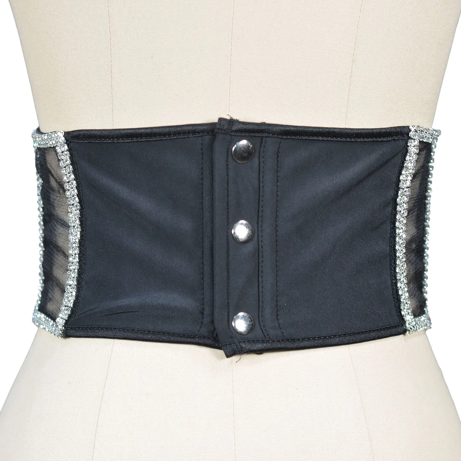 

Short Torso Rhinestone Gothic Corset Bustiers Belt Underbust Boned Waist Trainer Cincher Slimming Modeling Girdle