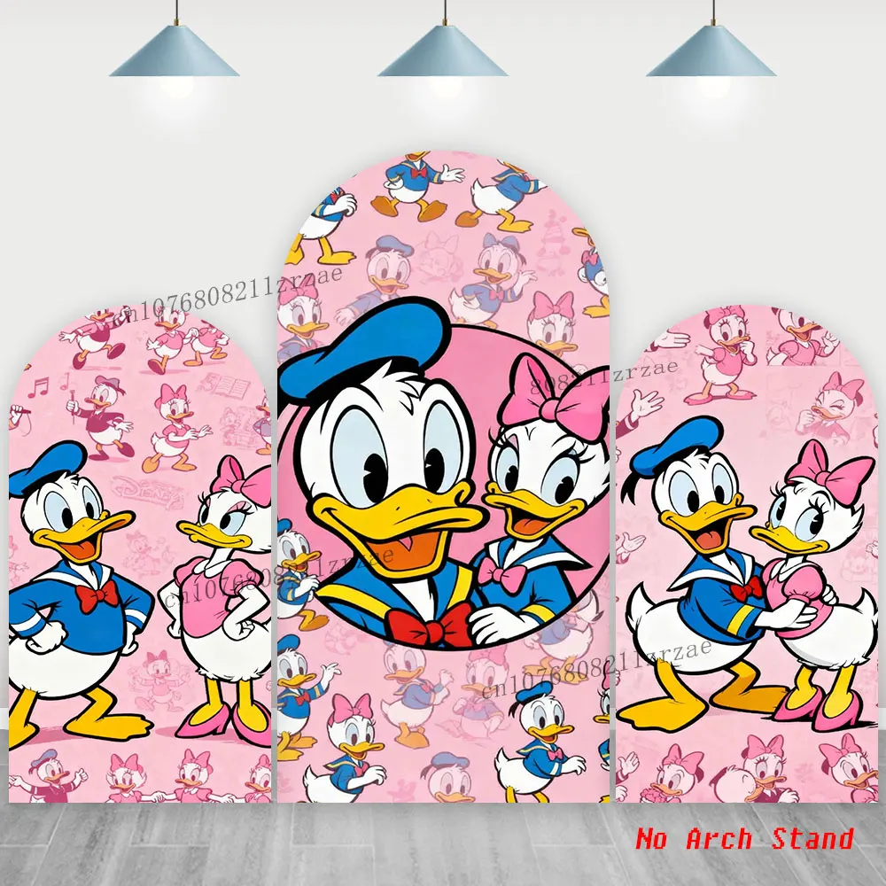 

Дональд Дак Дейзи Арка фон для детей девочек первый день рождения розовый декор детский душ баннер плакат фон реквизит для фотосъемки