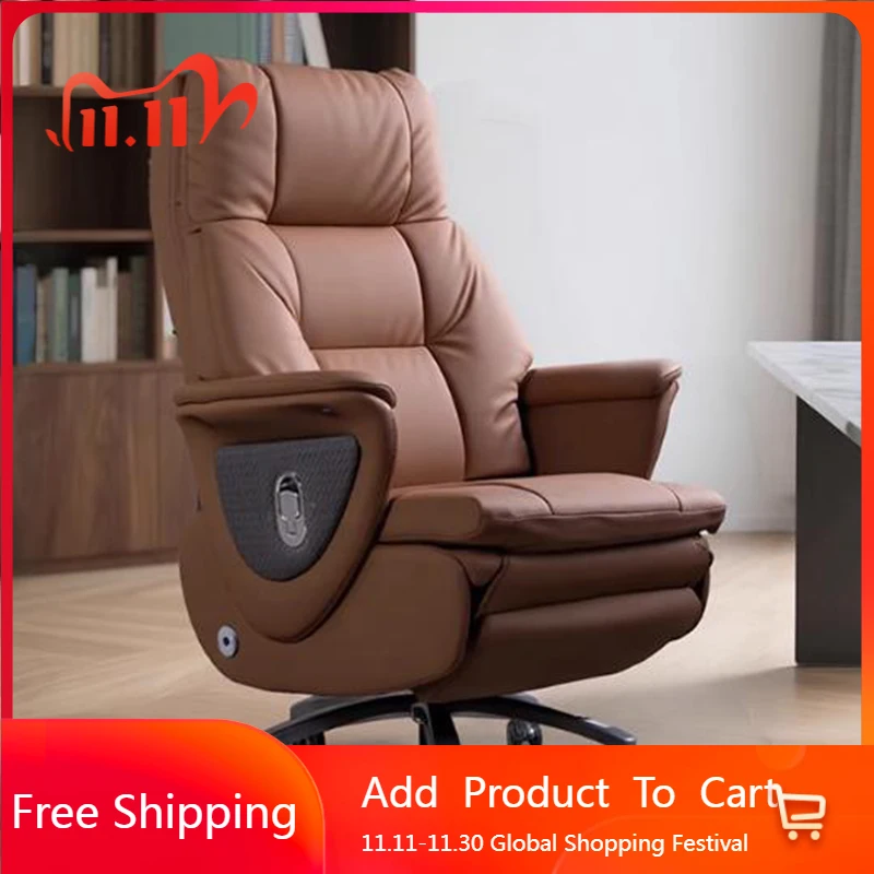 

Ergonomic Massage Full Body Office Chair Leather Arm Relaxing Office Chai Backrest Comfortable Silla Oficina Home Furniture