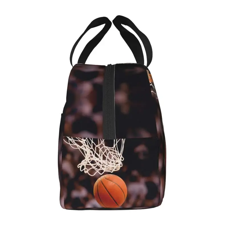 Bolsa de almuerzo deportiva para baloncesto, fiambrera térmica portátil con aislamiento para mujeres, niños, escuela, Picnic, viaje, bolsas de mano para alimentos