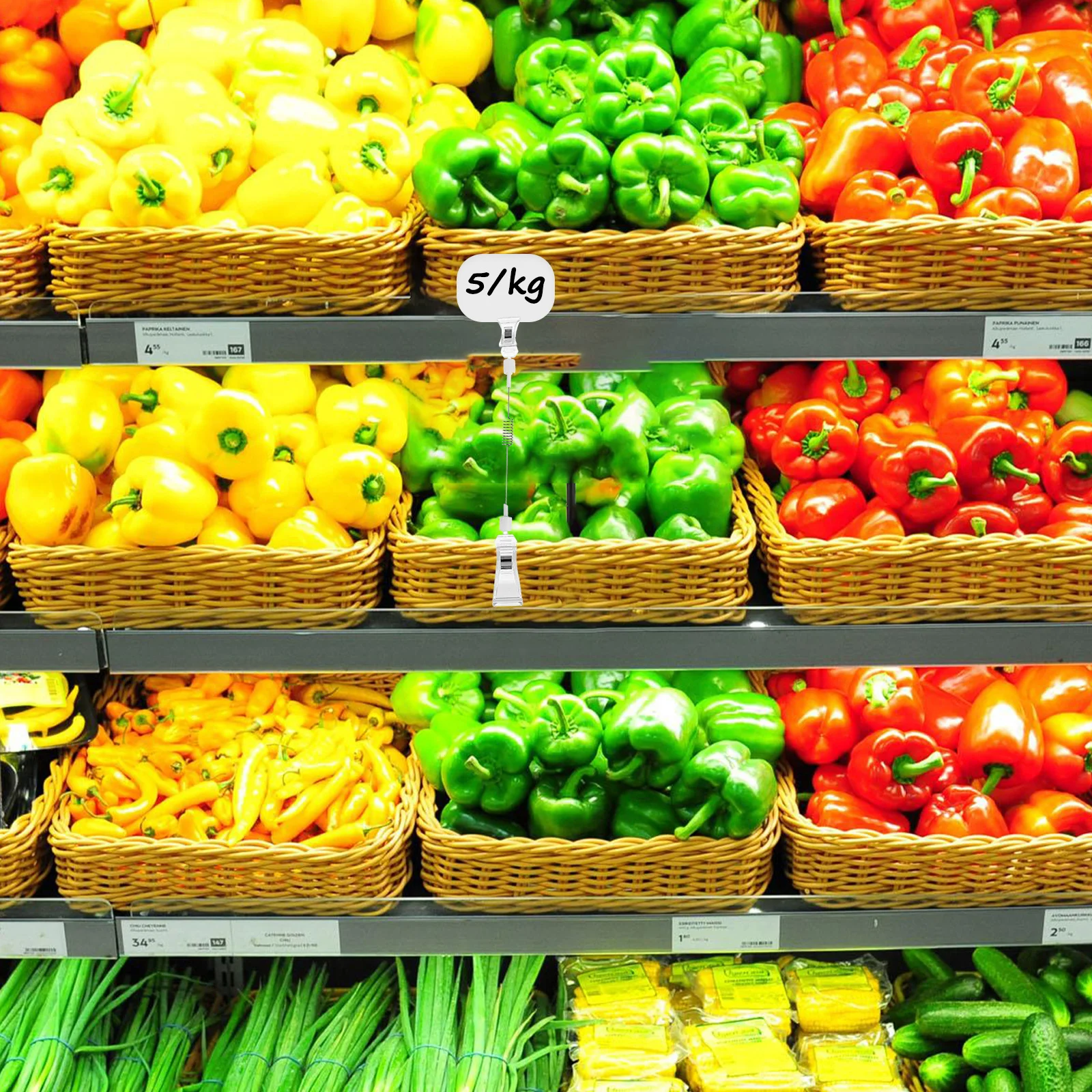 6Pcs Swivel Price Clips Clear Sign Holder Multi-Function Supermarket Merchandise Display Advertisement Sign Holders