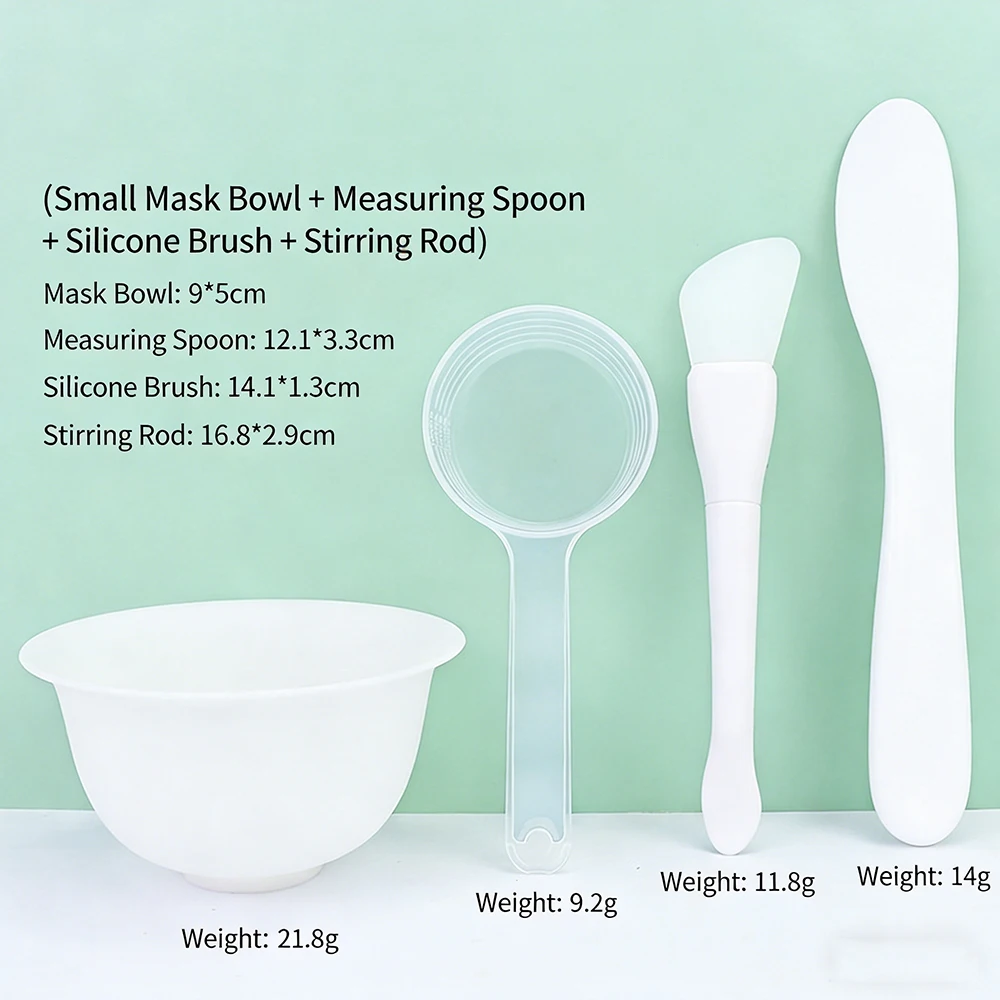 1/2/3/4pcs Maschera per il viso fai da te Ciotola di miscelazione Cucchiaio Stick Set SPA Strumento di bellezza fai da te Maschera di fango morbido Applicatore Spatola Strumenti per la cura della pelle