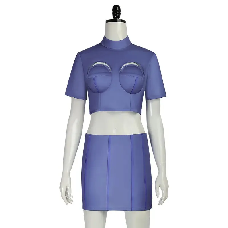 

Movie The Fifth Element Cosplay Adult Women Vintage Airline Stewardess Halloween For Retro Party Costume