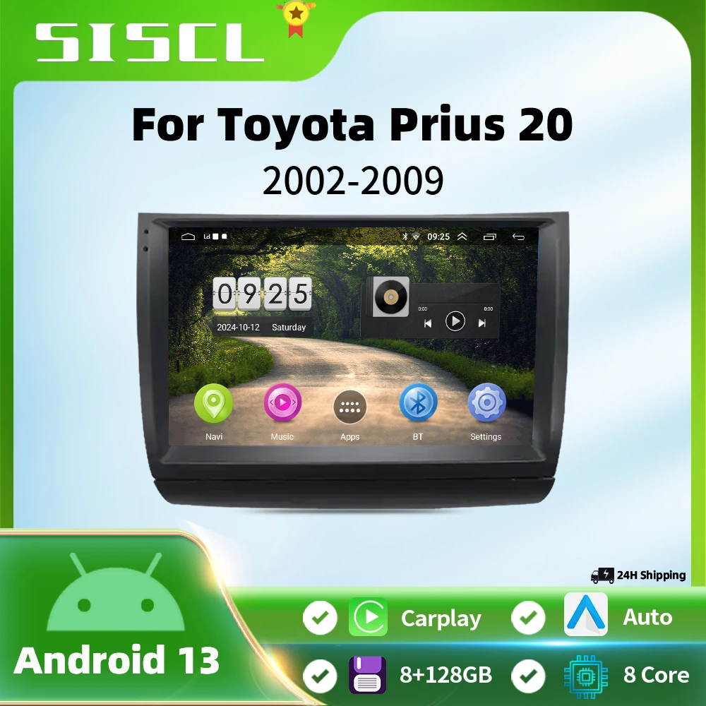 

Carplay Autoradio 2 din Android 13 For Toyota Prius 20 2003-2009 Car Radio Multimedia Video Player GPS Navigation Stereo BT HU