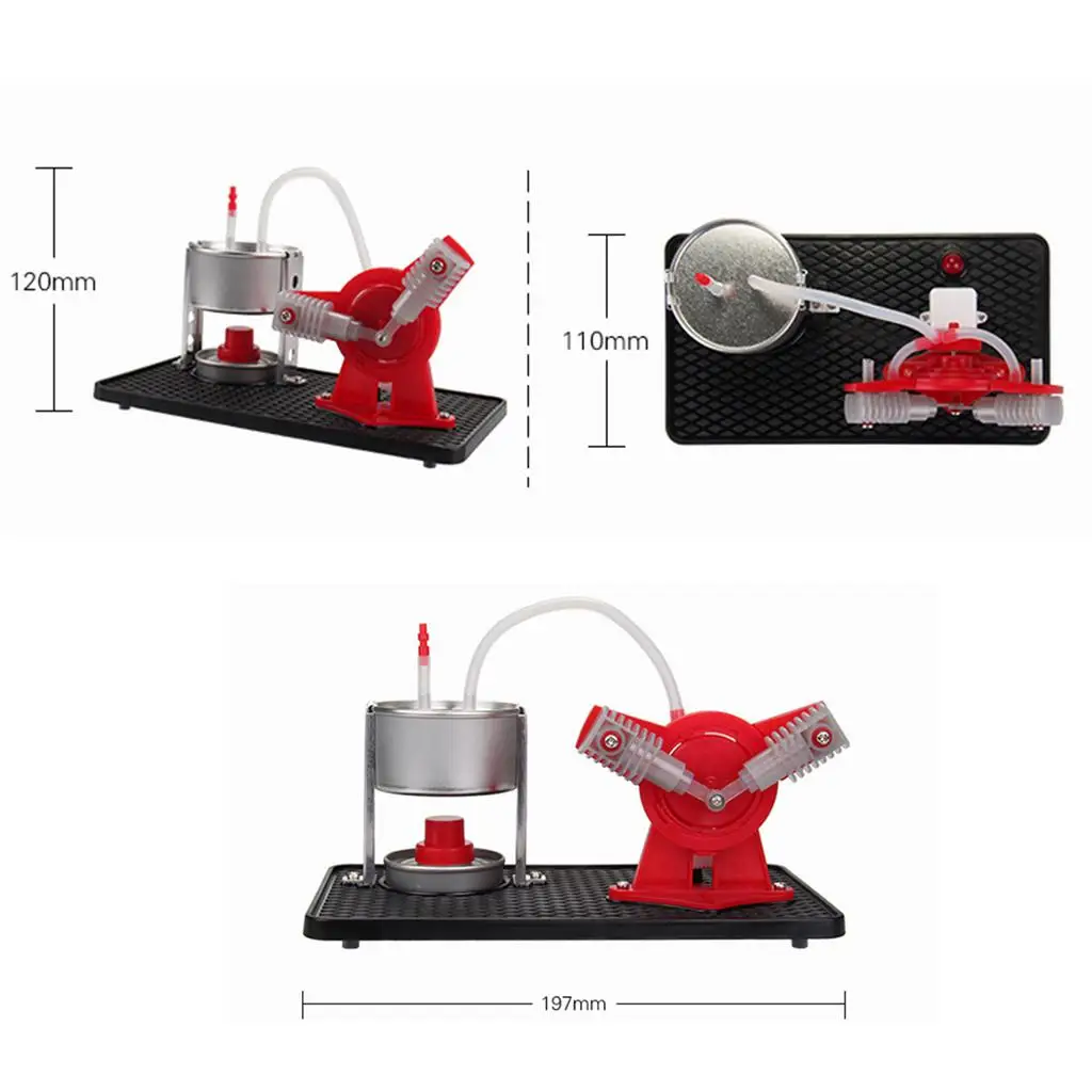 Modelo de motor a vapor ao vivo, gerador de energia, kit de brinquedo educacional diy