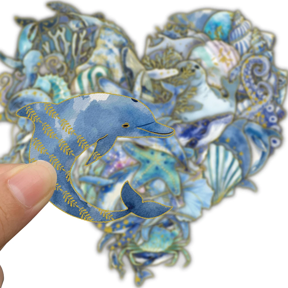 50/100 قطعة ملصقات الحياة البحرية الحنين الساخن ختم نمط نمط الجمالية دراجة الهاتف المحمول دراجة نارية الكتابة على الجدران ملصق