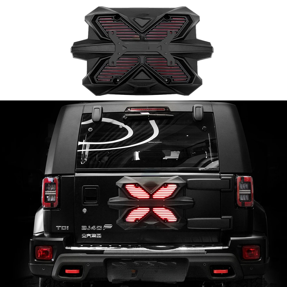 

Car Tailgate License Plate Toolbox Schoolbag Spare Tire Fit For Beijing JEEP BJ40 2014-2022 4x4 Off-road Modified Accessory