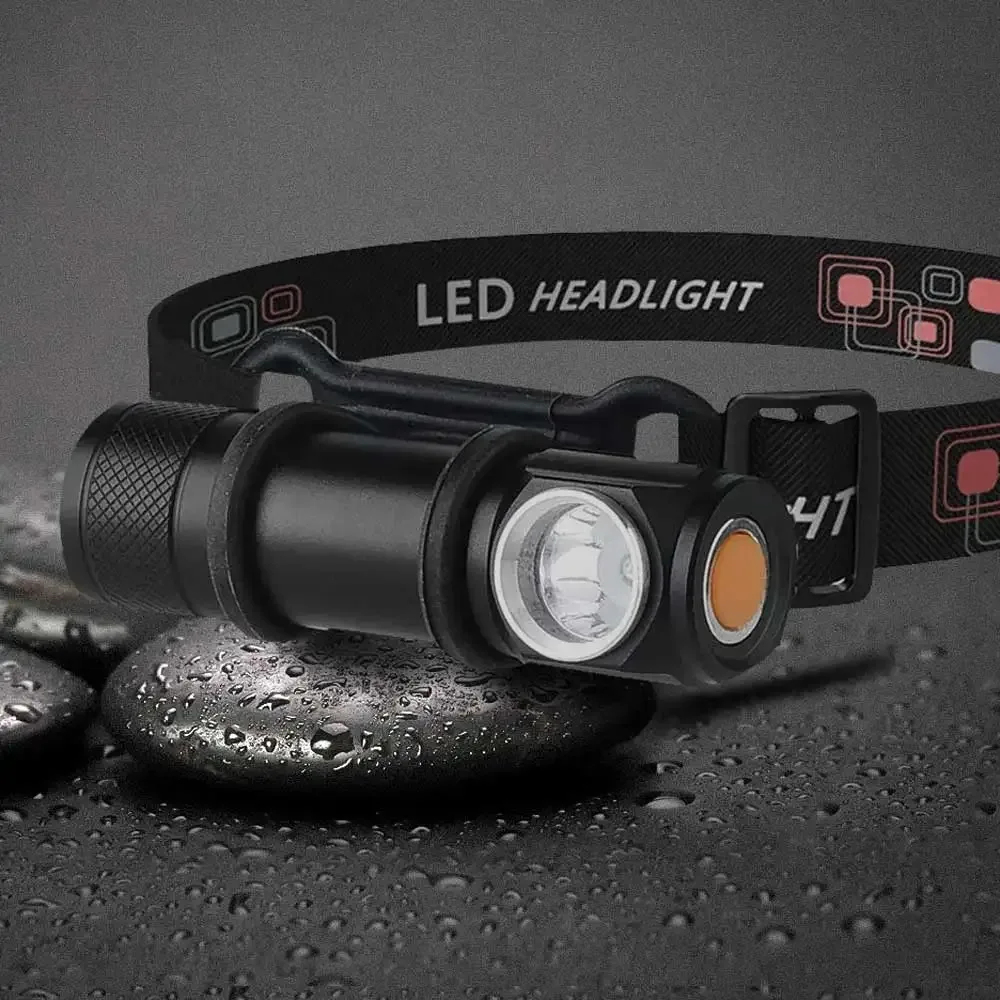 

3-режимный налобный фонарь, супер яркий светодиодный светильник, налобный фонарь для охоты, кемпинга, фонарь со встроенным аккумулятором