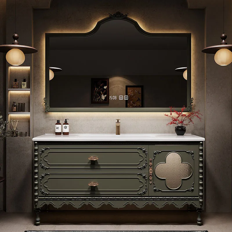 Cute Freestanding Mirror Bathroom Cabinets Wooden Floor Standing Bathroom Cabinets Space Saver Mobile Bagno Home Furniture