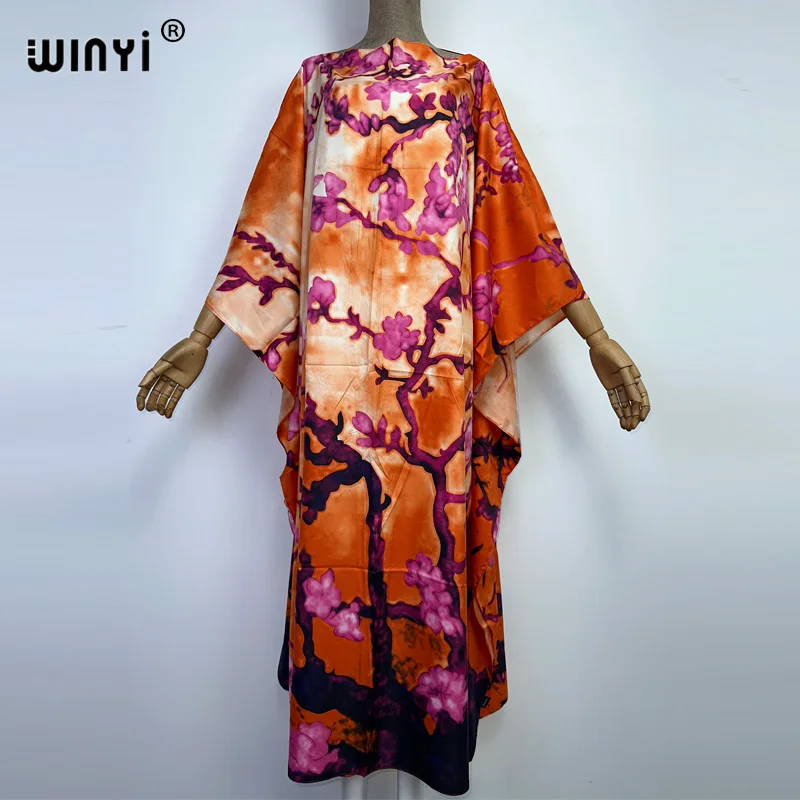 

WINYI holiday party Dress New fashion dress for women/lady,Elegant oversized Dress african print dresses for beach cover kaftan