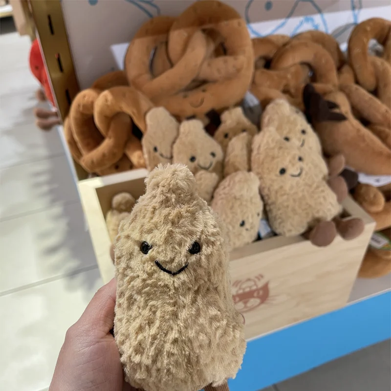 Jelly Cat en Stock, maní, flores pequeñas, patatas crudas, palitos divertidos de guisantes, Pistachos, juguetes de peluche, regalos bonitos para amigos y familiares