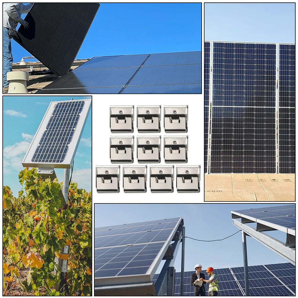 

55 Pcs Wire Clip Metal Wiring Clamps Photovoltaic Cable Solar for Holder Clips