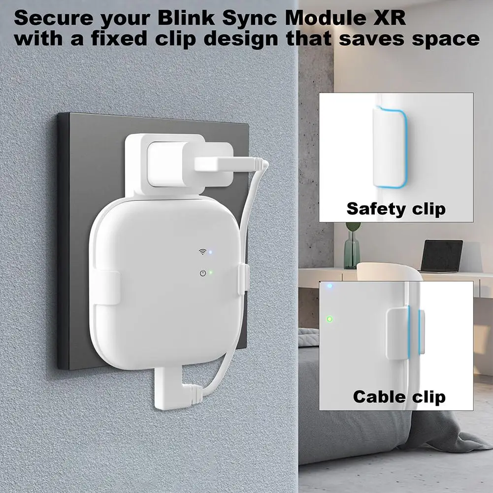 1set Wall Mount For Blink Sync Module XR Bracket Synchronizer USB Standard Synchronizer Socket Hanger Accessory Storage Holder