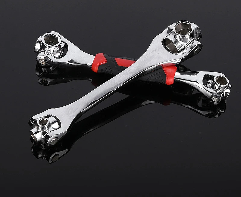 Wholesale multi-purpose universal 52-in-1 wrench 8-in-1 sleeve wrench 360 degree rotating multi-head dog head wrench