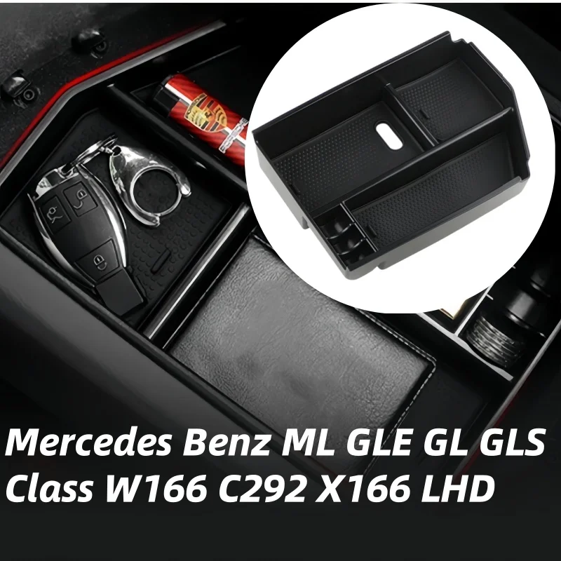 

Car Armrest Storage Box Tray for Mercedes Benz ML GLE GL GLS Class W166 C292 X166 LHD Central Container Organizer Accessories