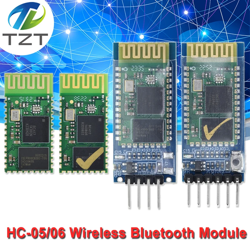 TZT HC-05 HC 05 hc-06 HC 06 RF Wireless Bluetooth Transceiver Slave Module RS232 / TTL to UART converter and adapter for arduino