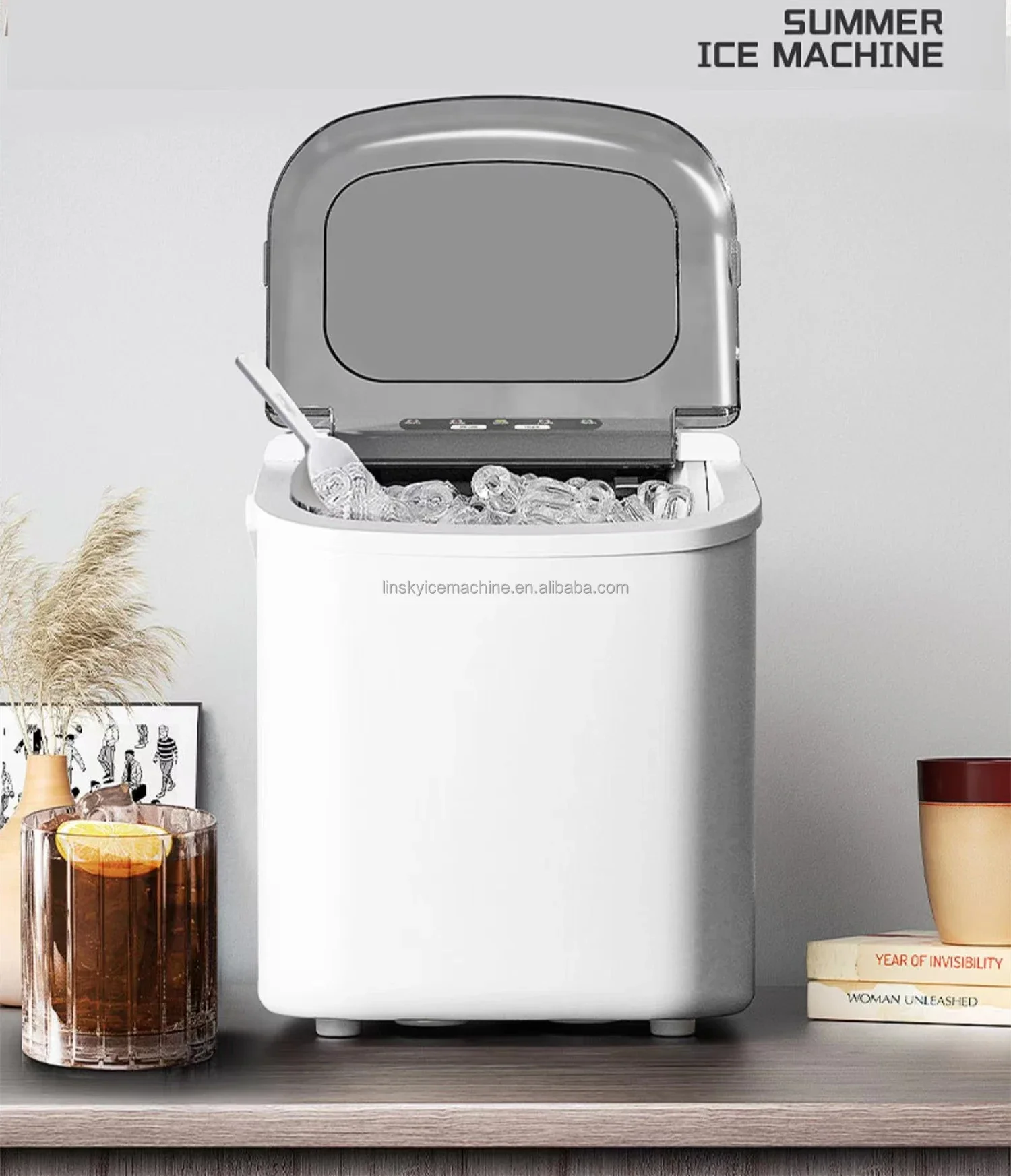 Edible 15kg bullet ice maker for home use