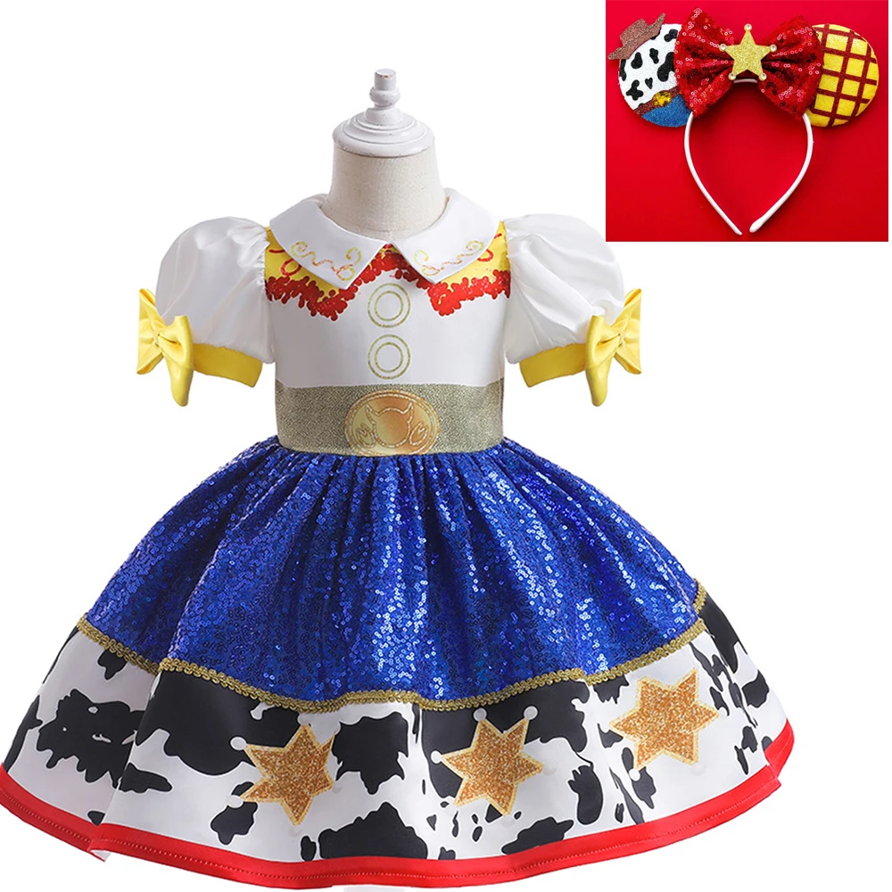 Toy Costume Story Infant Christmas Jessie Dress New Year Girls Tutu Dress 1-6 Years Old Baby Girl Birthday Party Kids\' dresses