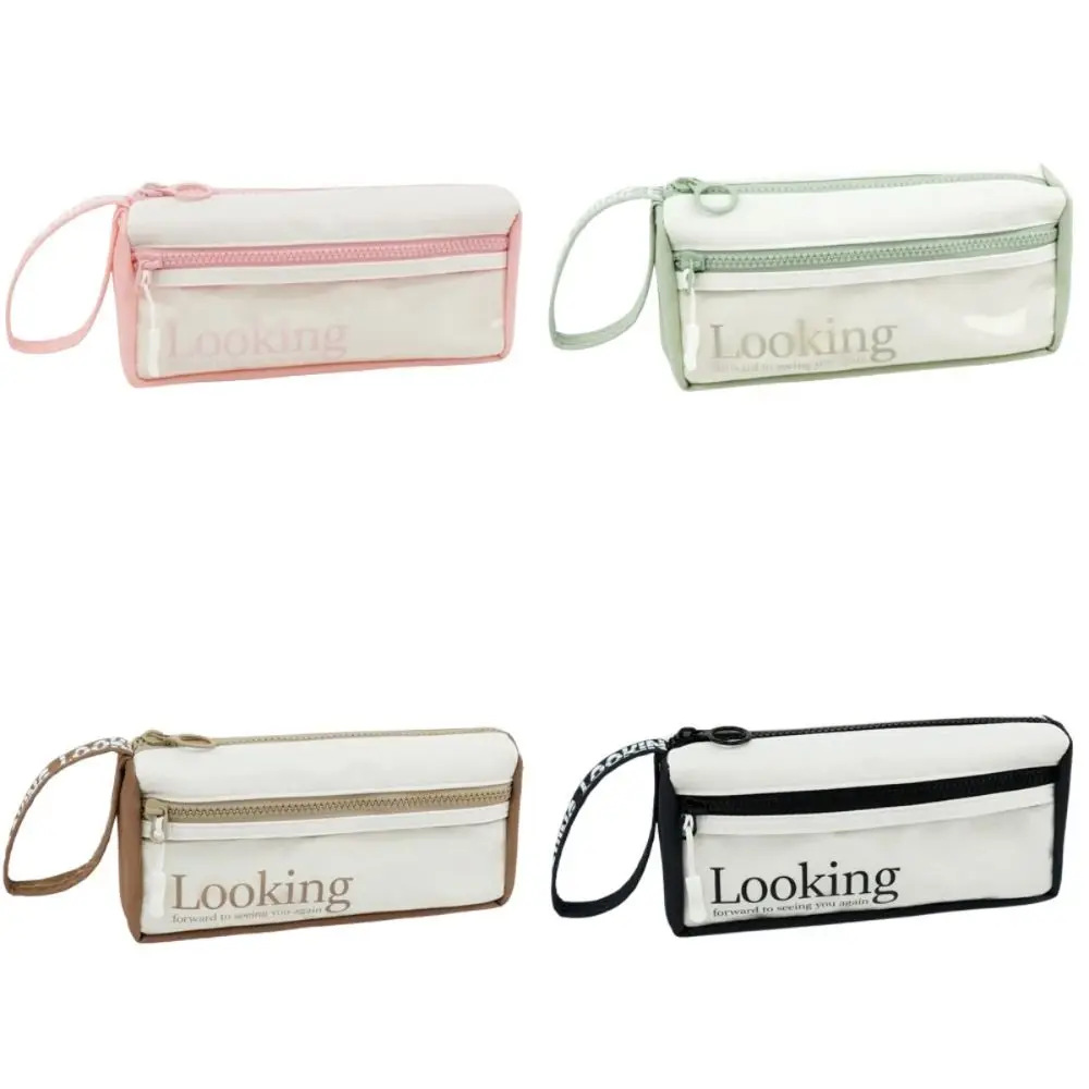 3-Layer Transparent Pencil Case Lightweight Portable Storage Stationery Box Large Capacity Multifunctional Simple Stationery Bag