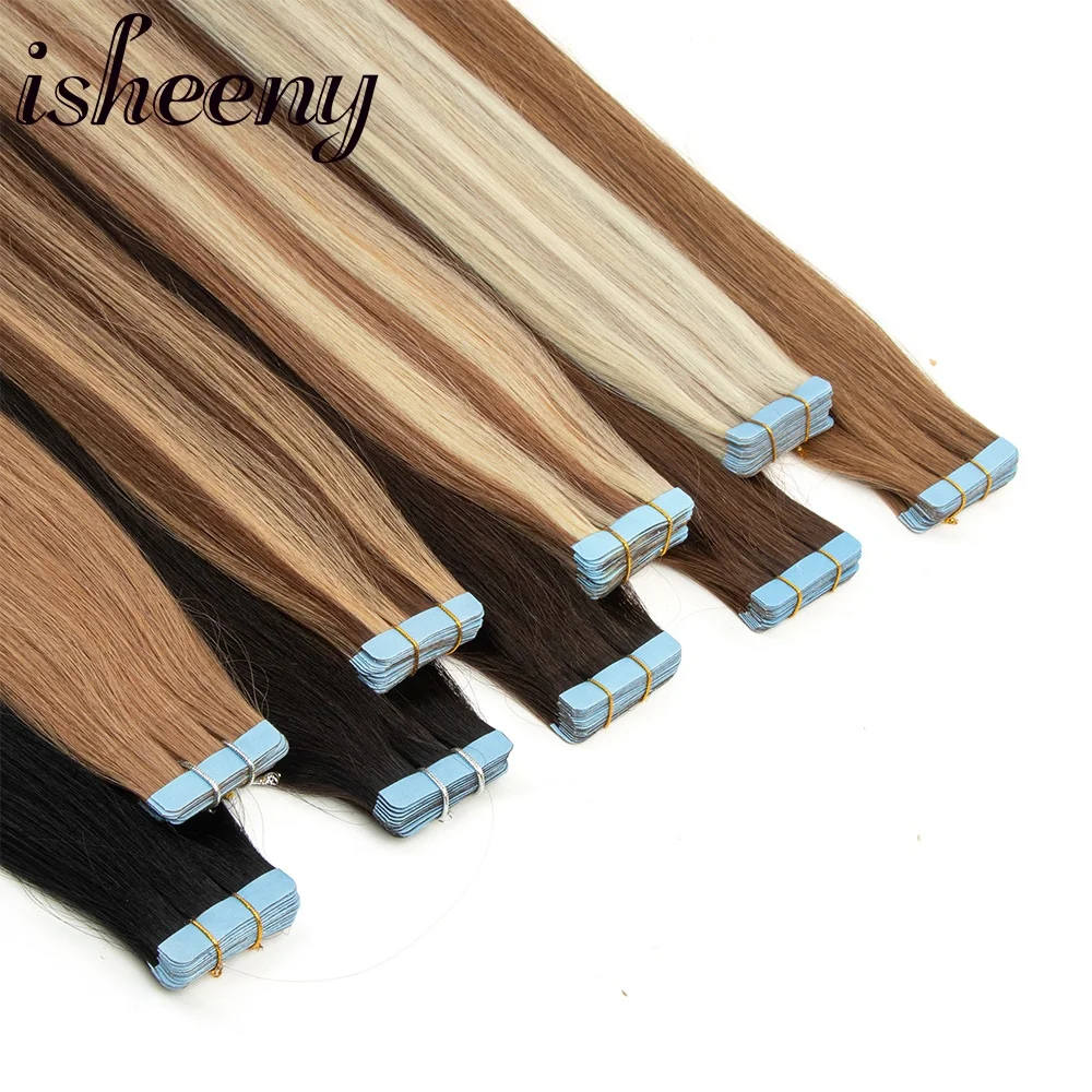 Straight Tape in Human Hair Extensions Straight 12