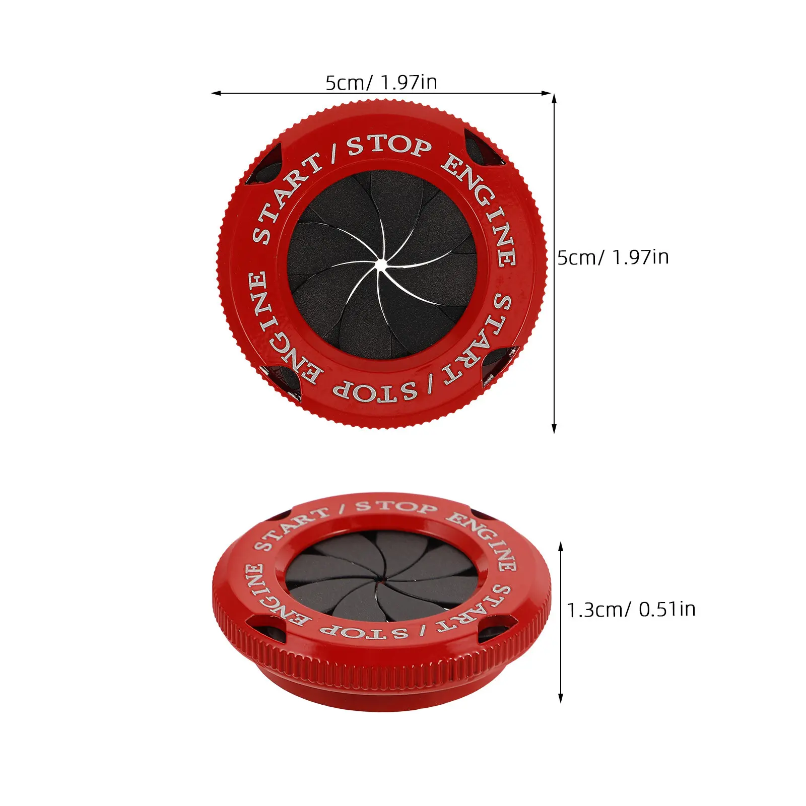 Rotary Engine Start Button Cover Universal Car Push to Start Protector Decorative Ring Design Fashionable Interior Stylish Auto view 5