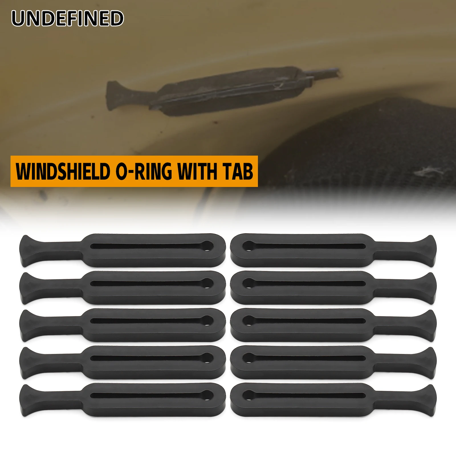 Windshield Rubber O-Ring Straps for Arctic Cat for Ski-Doo 572-0328-00 for Polaris 5410970 for Yamaha 01-04 8K4-77223-00