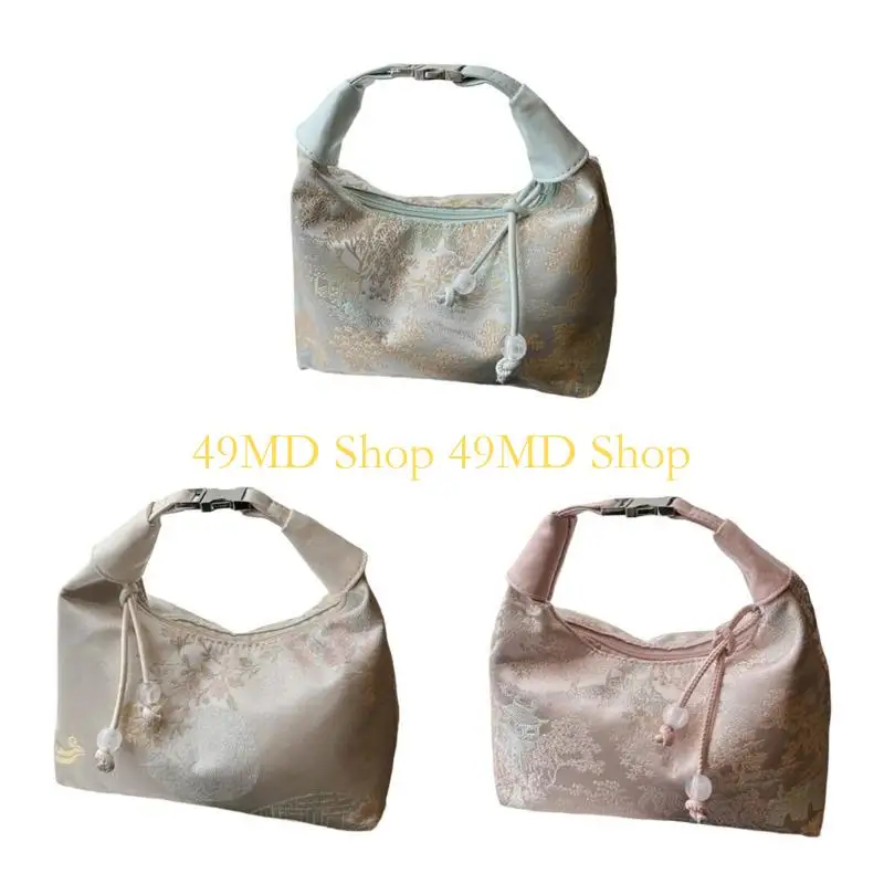 49MD Retro الصينية النمط الصليب كروس الكتف حقيبة تطريز المساء محافظ مع محافظ حقيبة الكتف السحاب