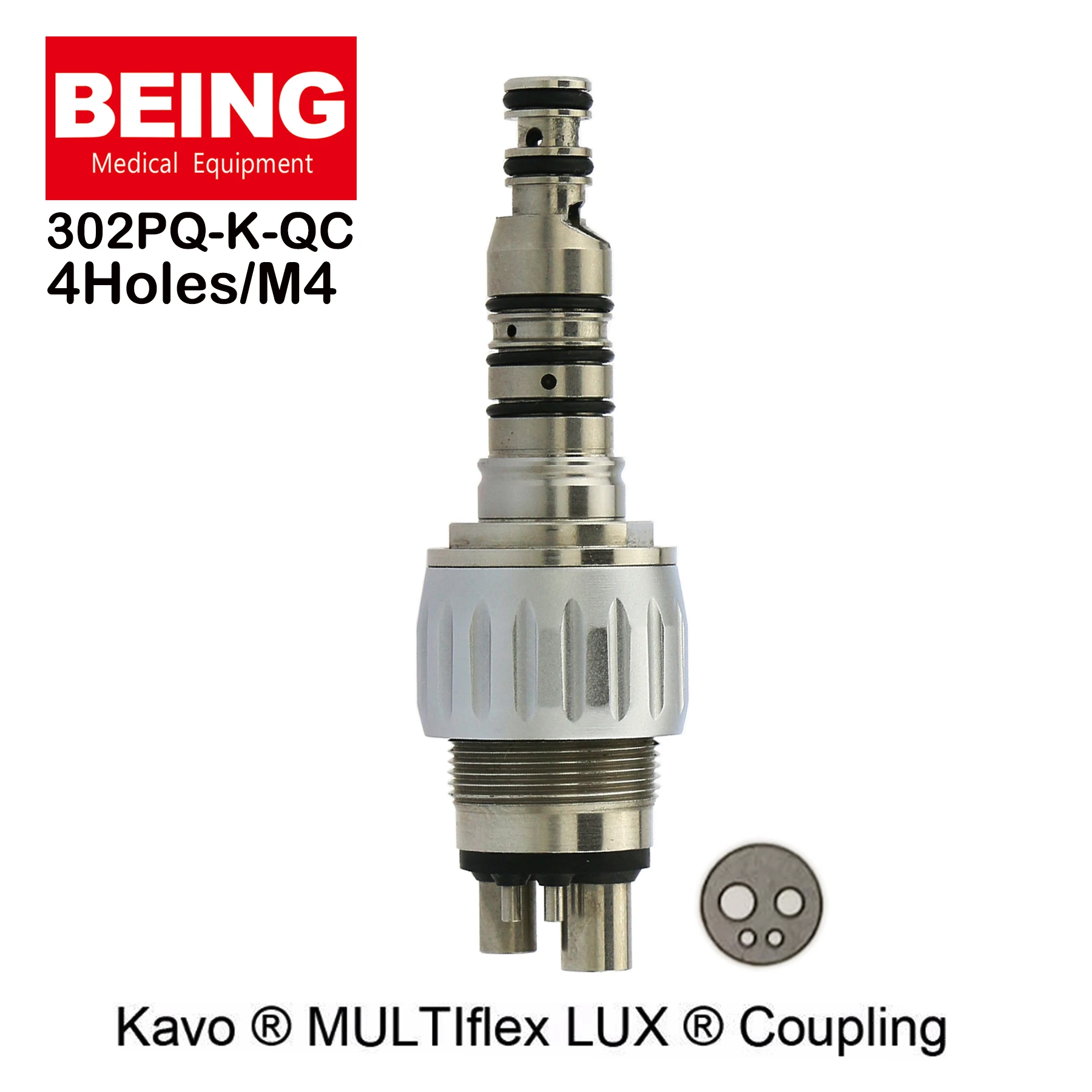 Being Dental Coupling 4Holes LED Coupler 6Pin 6Holes For KAVO NSK Sirona Type LED Fiber Optic High Speed Turbine Handpiece