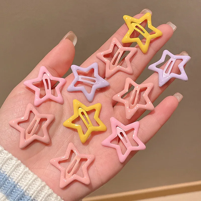 10PCS Girls Hair Accessories Kids Hair Clip Toddler Hair Pins Children Hair Wear Rainbow Color Cute Headdress New Style