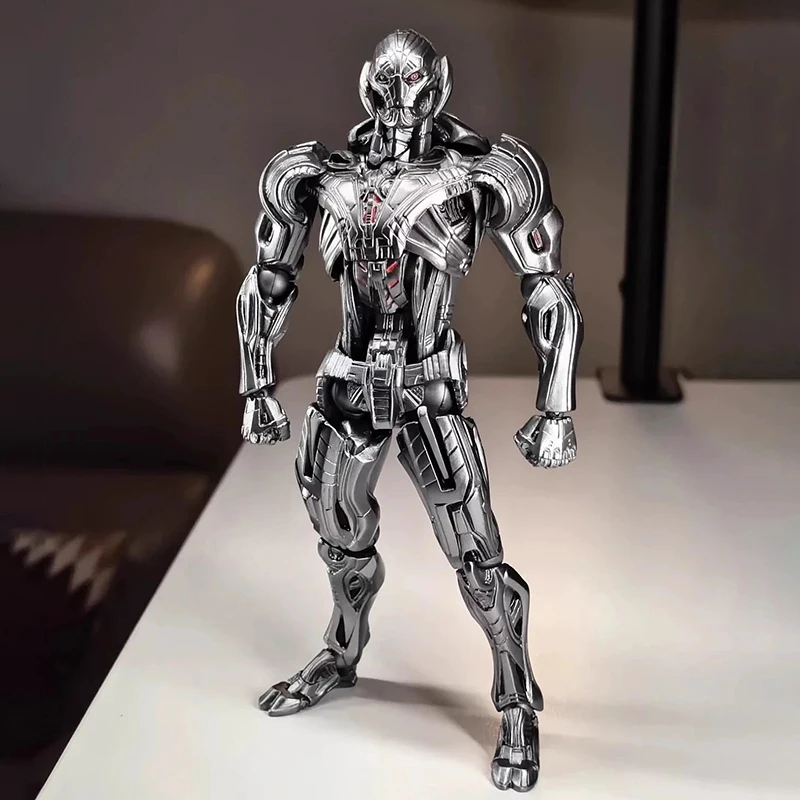 Revoltech المنتقمون Ultron عمل الشكل 17 سنتيمتر التيار المتناوب اللعب مذهلة ياماغوتشي ألترون تمثال المنقولة جمع كو الحلي لعبة مجسمة