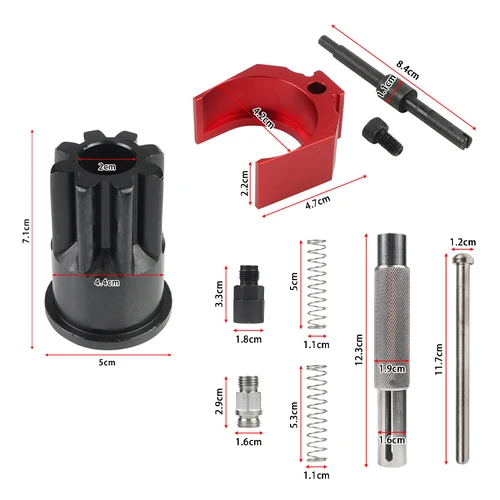 Imagen 2 del producto J-42083 Pasador de sincronización automática + herramienta reguladora de inyector de combustible 9U-7227 + casquillo de bloqueo del motor compatible con CAT 3406E C-15 C-16