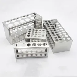 1Pcs Lab Stainless Steel Test Tube Holder colorimetric tube rack centrifuge tube Stander for school experiment