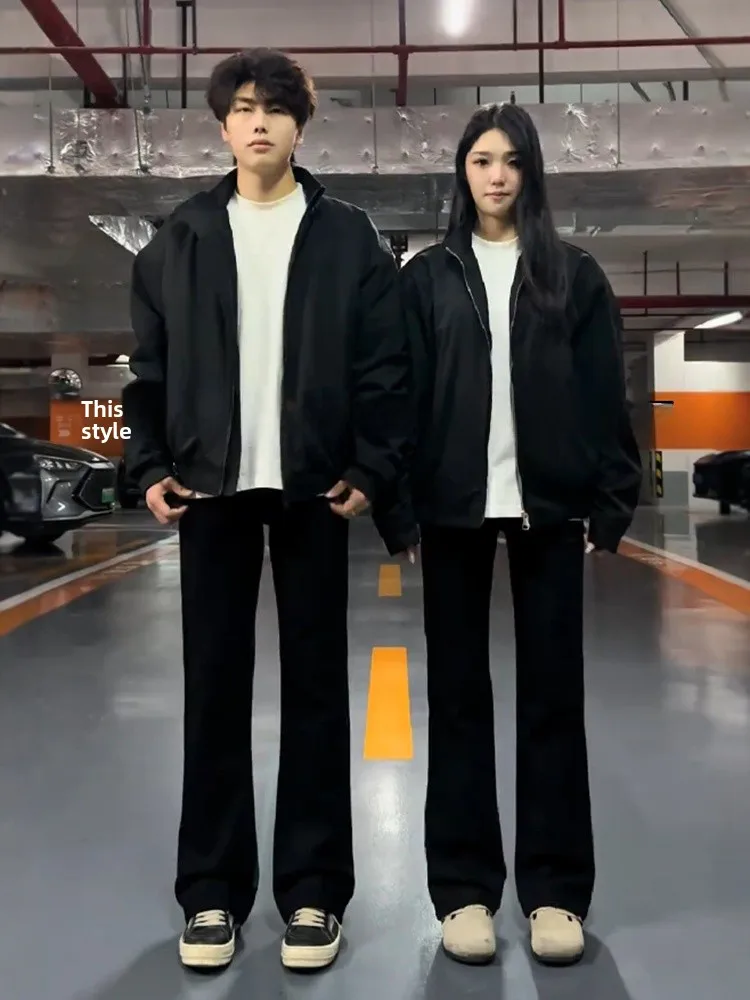 

Cleanfit Bla Fce Lined Thiened Straight Leg Micro Flared Jeans Men's American High Street Willow Le Blade Denim Pants